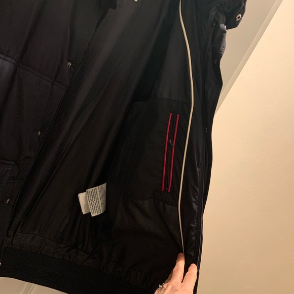 MENS MONCLER AUTHENTIC SZ 2 NAVY DUVET FILLED  PUFFER JACKET MEDIUM - Picture 10 of 16